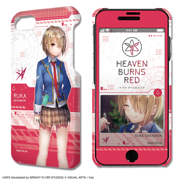 『ヘブンバーンズレッド』デザジャケット iPhone SE(第2世代)/8/7/6/6sケース&保護シート デザイン01(茅森月歌)